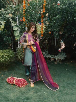 Embroidered Silk Dress Replica