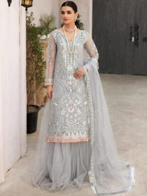 Emaan Adeel Silver Chiffon
