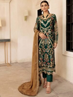 Emaan Adeel Green Chiffon