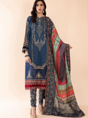 Maria B BDS-2407 Blue Chiffon