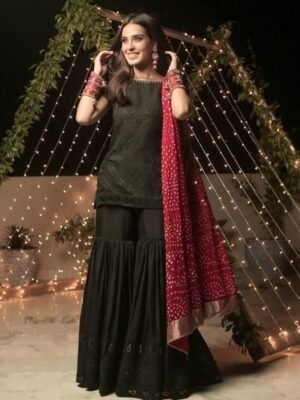 Designer Black and Red Lawn