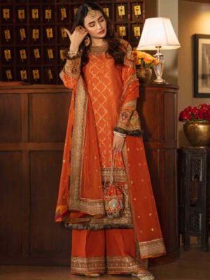 Qalamkar Jacquard Dress