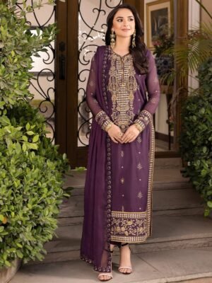 Asim Jofa Luxuxy Chiffon Dress Design No : 1505